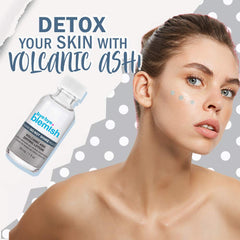 Bye Bye Blemish bottle open with product visible demonstrating easy targeted dosing benefit