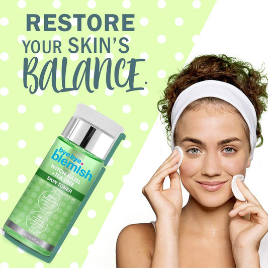 Bye Bye Blemish toner texture close-up with droplets highlighting lightweight formula
