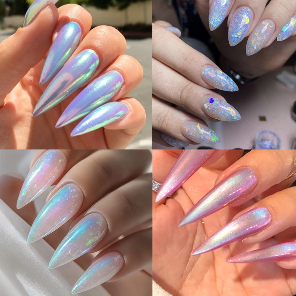 BYJKYEN hands applying foil to nail demonstrating easy transfer and quick results