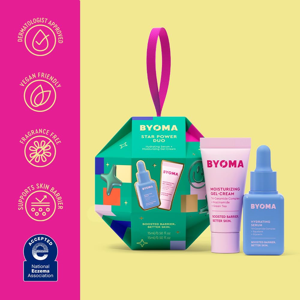 BYOMA 15mL tubes beside a coin to show compact travel size and easy-packing benefit