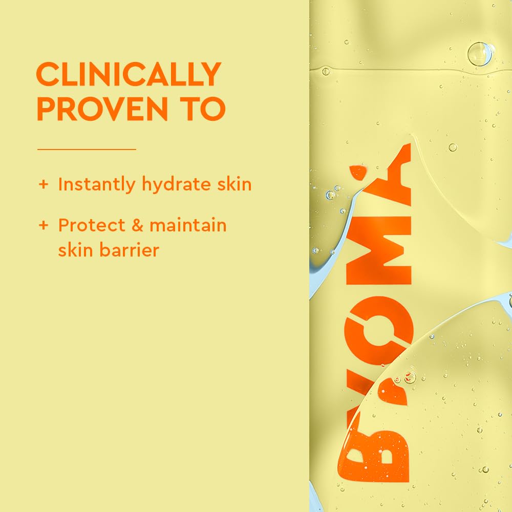 BYOMA pump close-up showing easy dispensing for gentle use