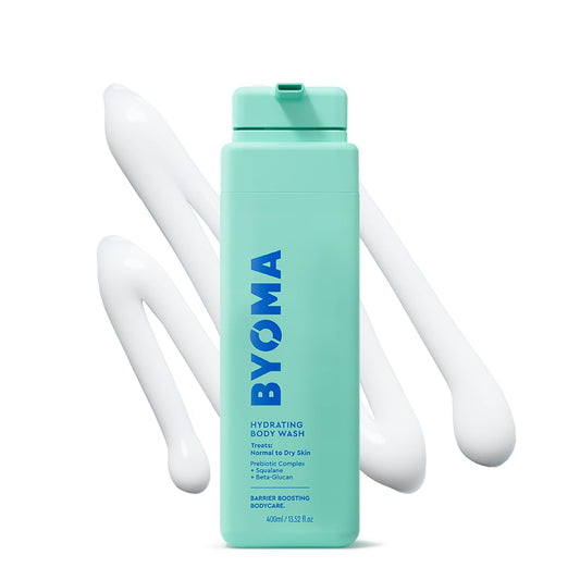 BYOMA front bottle showing full-size packaging and clean design benefit hydration