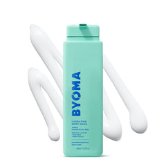 BYOMA front bottle showing full-size packaging and clean design benefit hydration