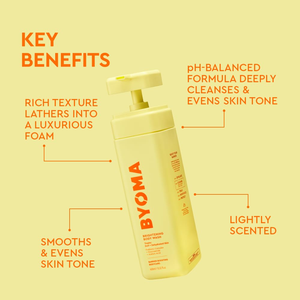 BYOMA ingredient label highlighting niacinamide and azelaic acid benefits