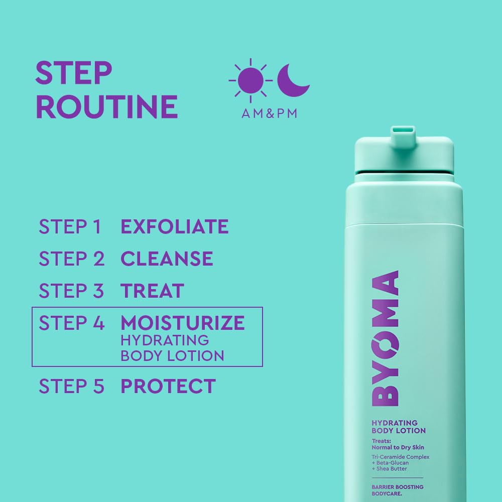 BYOMA bottle next to hand for scale showing generous 13.52 fl oz benefit