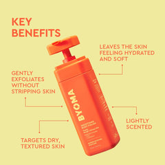 BYOMA in-shower application demonstrating easy massage and quick rinsing benefit