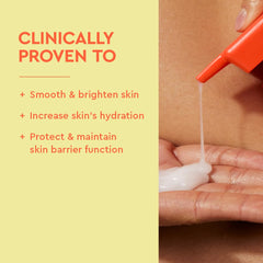BYOMA pump dispensing drop of serum for quick-absorbing application benefit