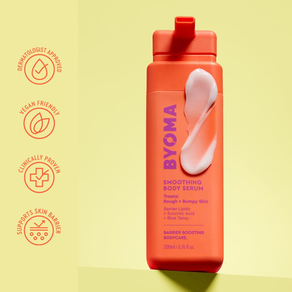 BYOMA hand applying serum illustrating easy spreadability and layered use