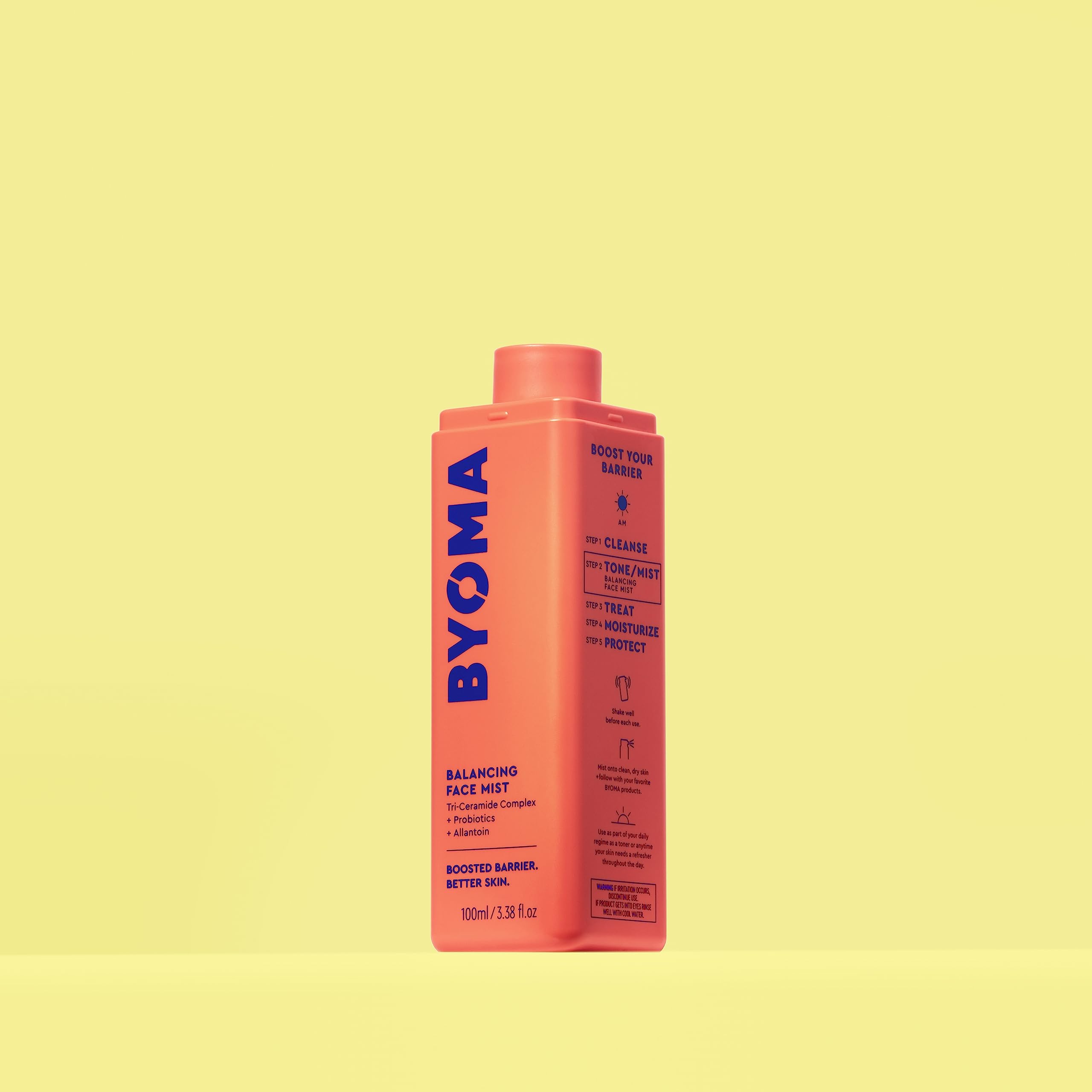 BYOMA fine mist spray texture demonstrating lightweight hydration benefit