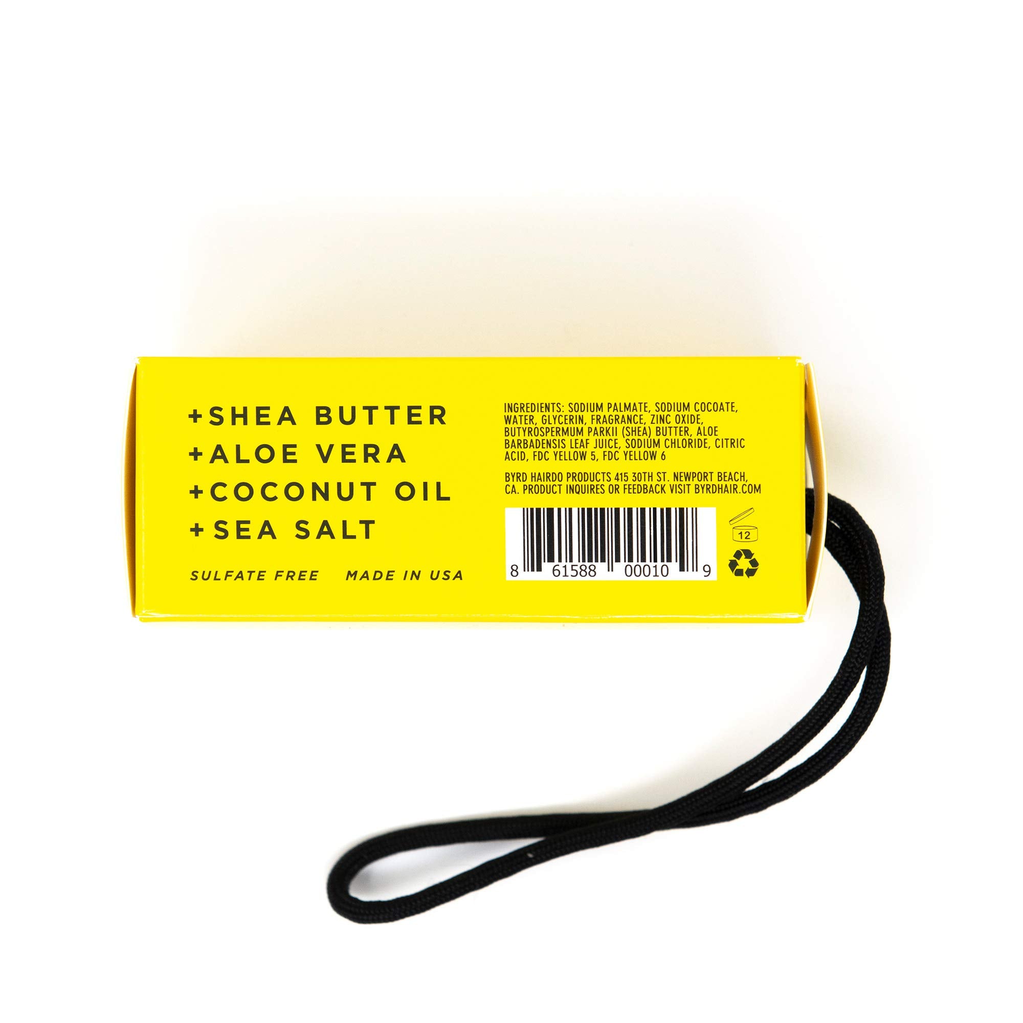 BYRD hand holding bar illustrating 9 oz size and travel-friendly benefit