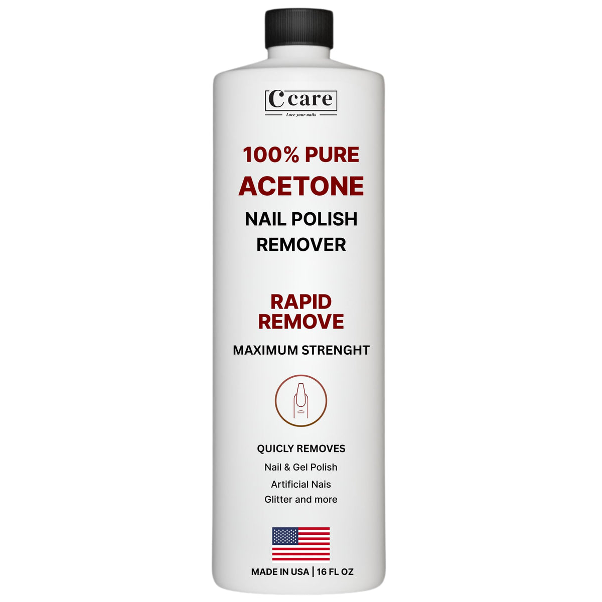 C CARE front-facing 16 fl oz bottle showing brand and volume for reliable use