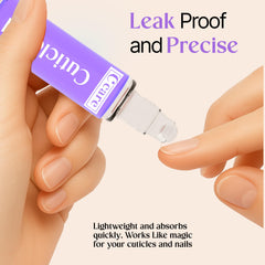 C CARE being applied to a cuticle demonstrating targeted hydration benefit