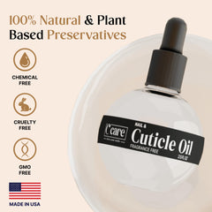 C CARE brush applicator detail applying oil at cuticle line for neat nail care benefit