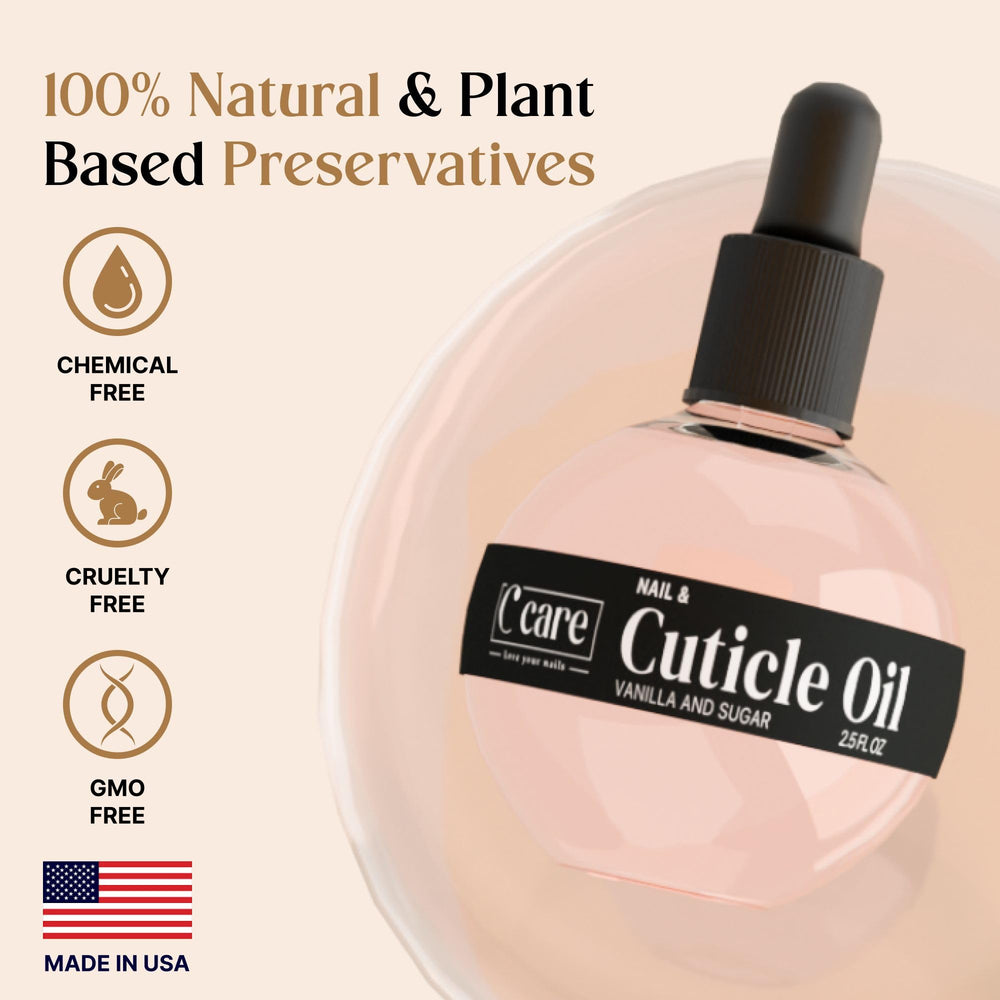 C CARE brush applicator detail for even, mess-free cuticle treatment