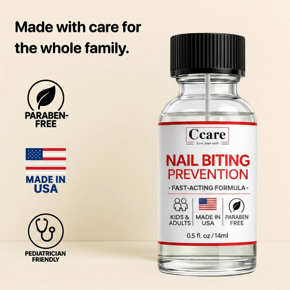 C CARE brush applying clear coat on nail for quick-dry protection