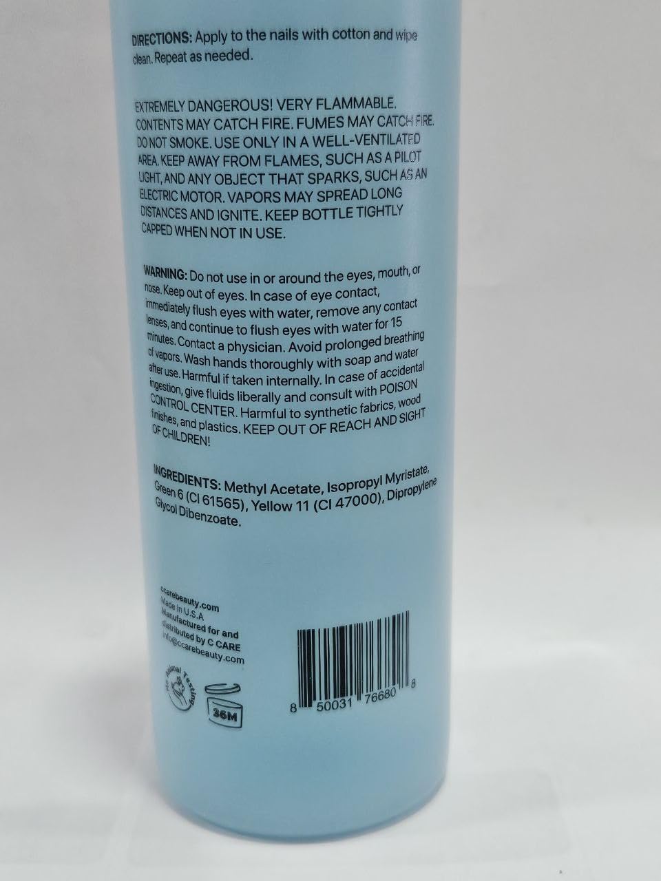 C CARE close-up of formula texture highlighting conditioning agents and smooth application