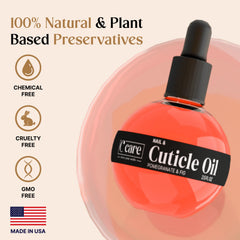 C CARE fine brush applicator demonstrating even coverage for cuticles