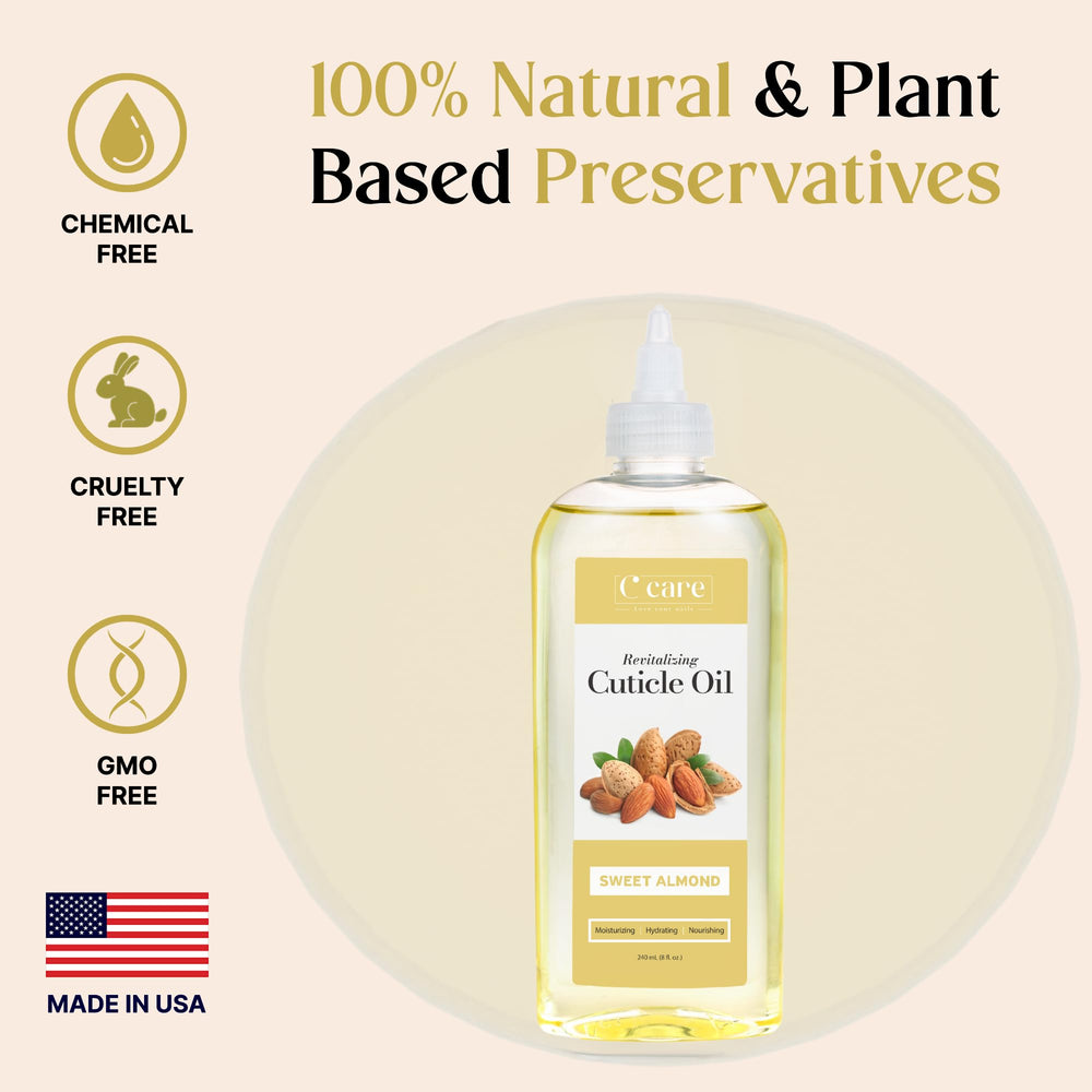 C CARE close-up oil texture highlighting lightweight absorption and smooth finish