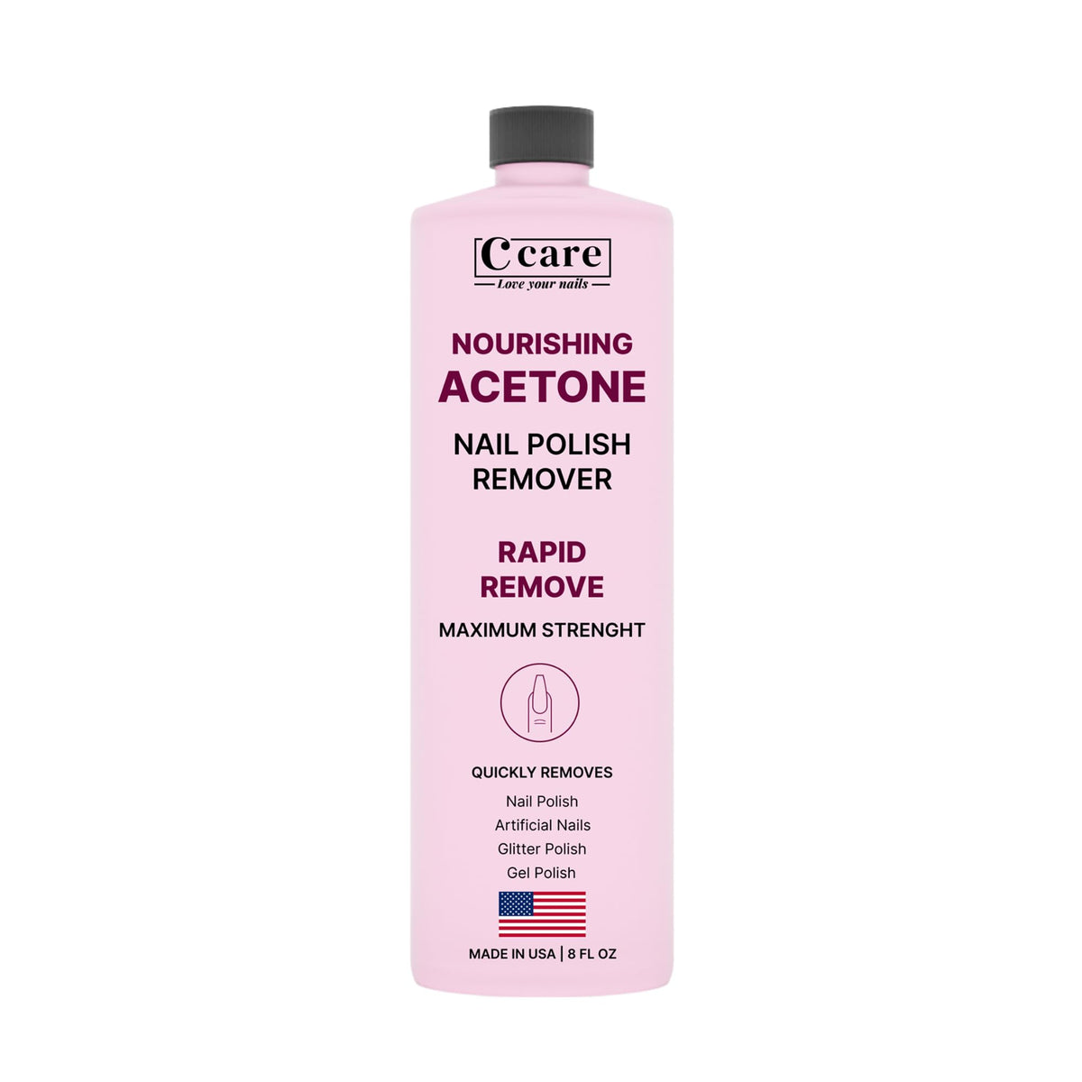 C CARE front bottle view showing label and 16 fl oz size, professional convenience