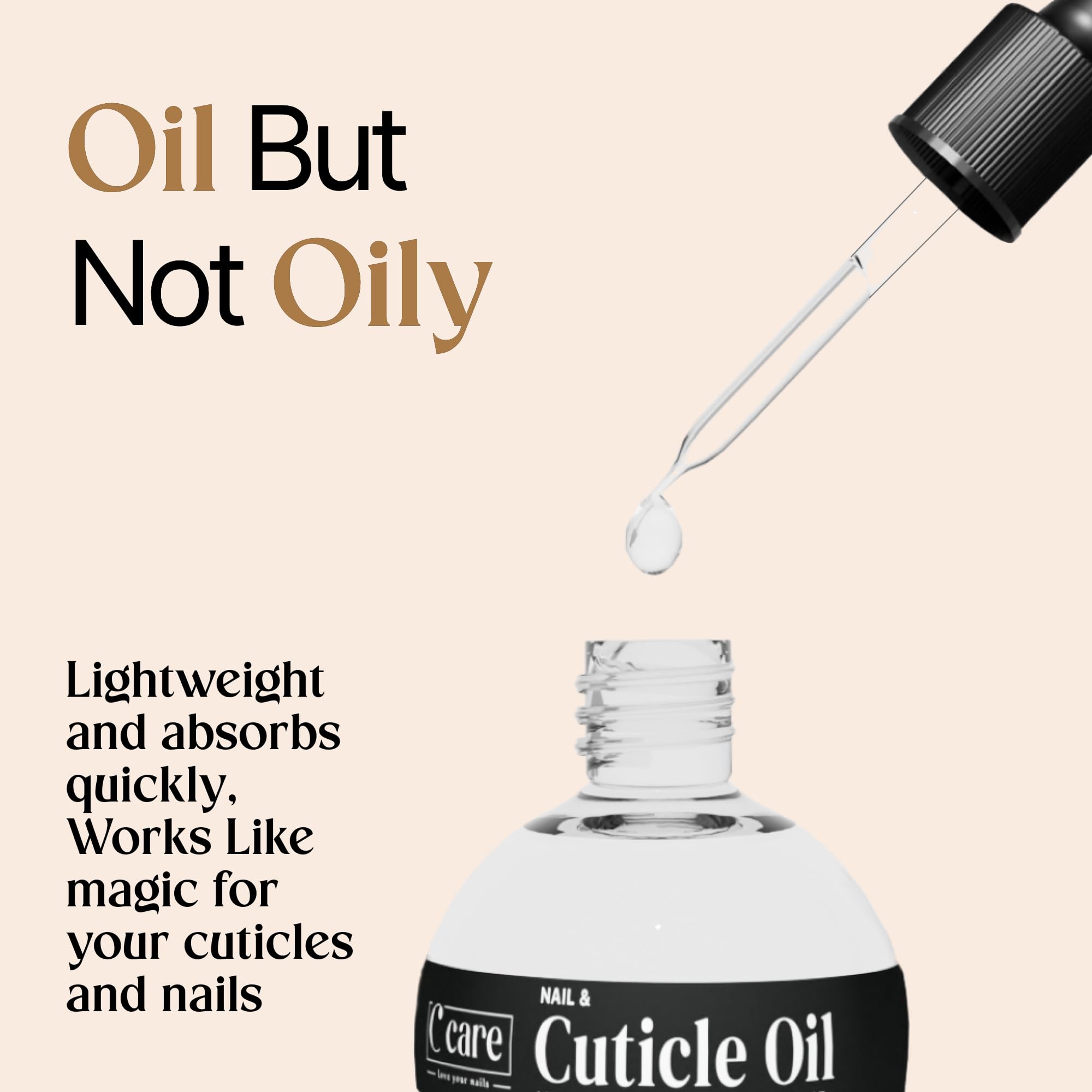 C CARE label ingredients list focused on cold-pressed oils and paraben-free promise benefit