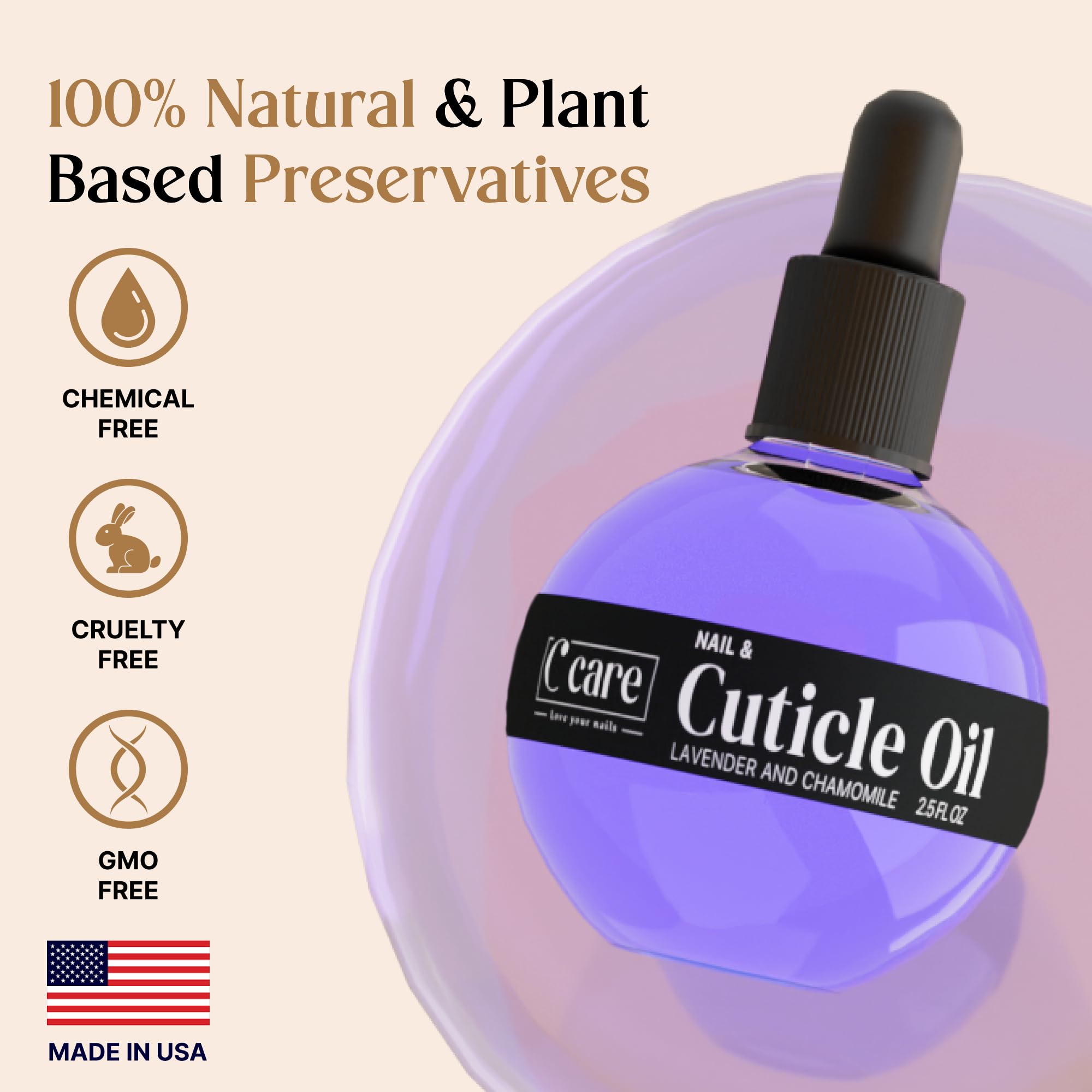 C CARE oil texture close-up demonstrating lightweight, fast absorption