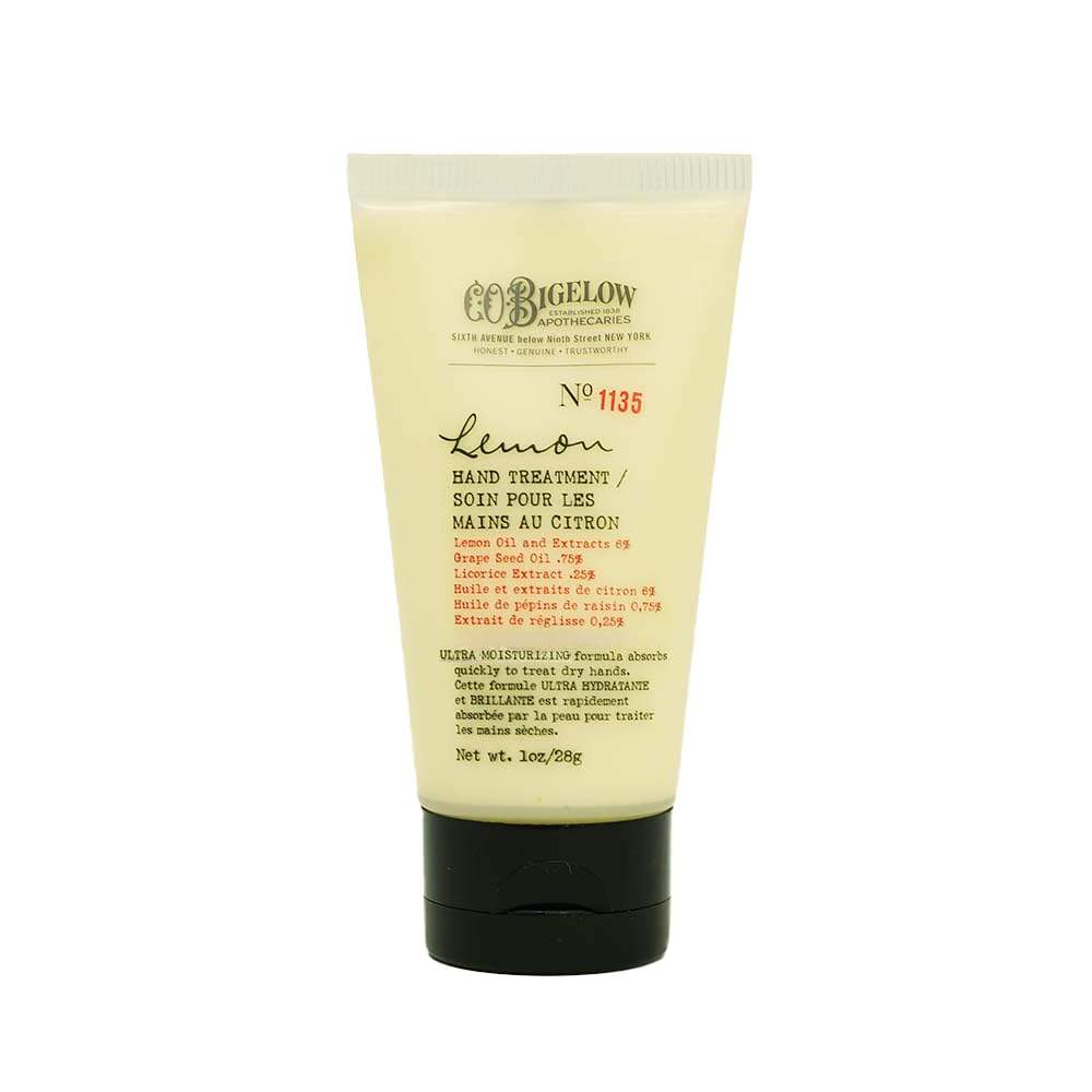 C. O. Bigelow front tube showing label and lemon scent, promotes fresh hydration