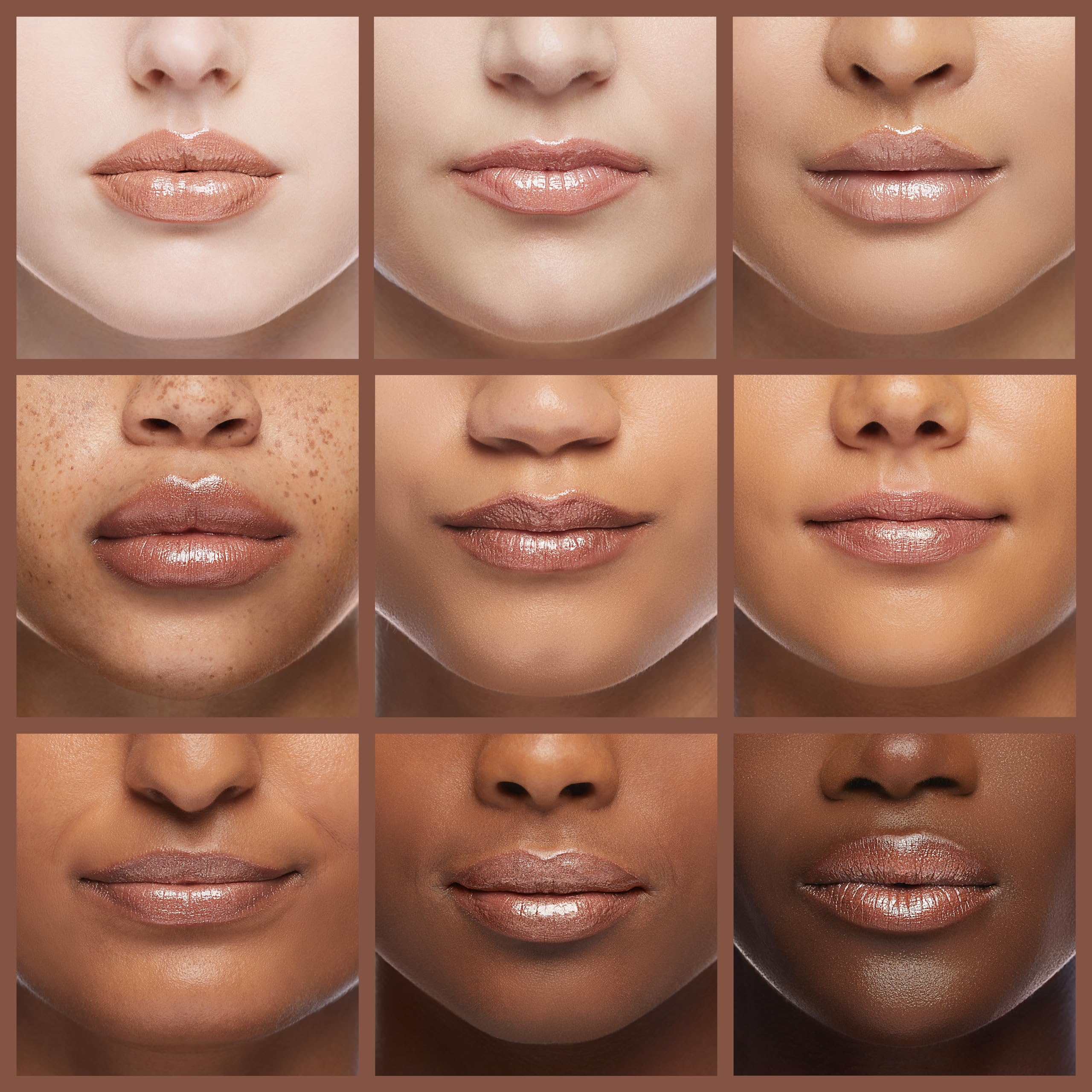 C. O. Bigelow gloss texture close-up with shimmer for luminous lips