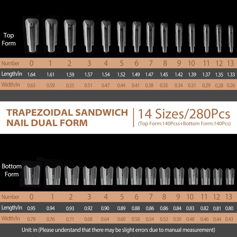 C12rtive organized size grid displaying 14 sizes for consistent nail fitting