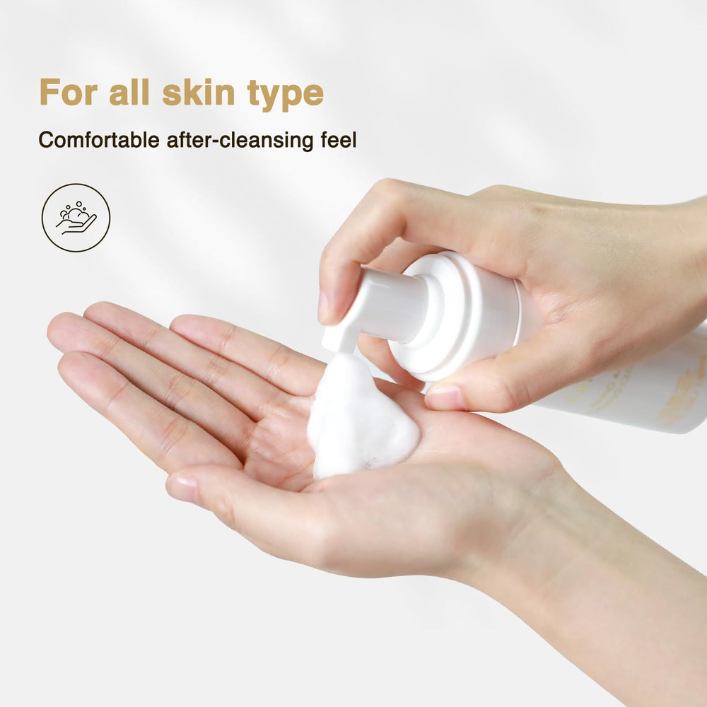 CA CAREL face rinsing lifestyle scene illustrating easy use