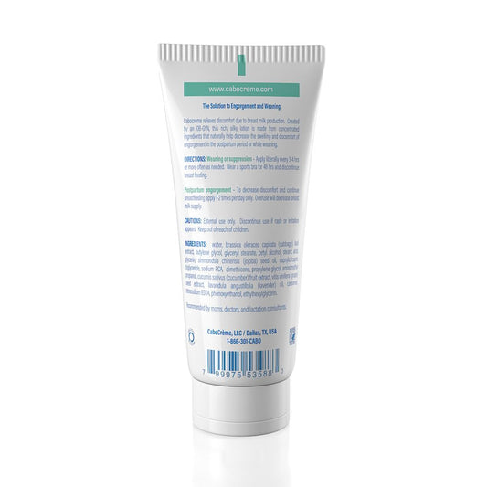 CaboCréme cream texture close-up showing smooth absorbent formula benefit