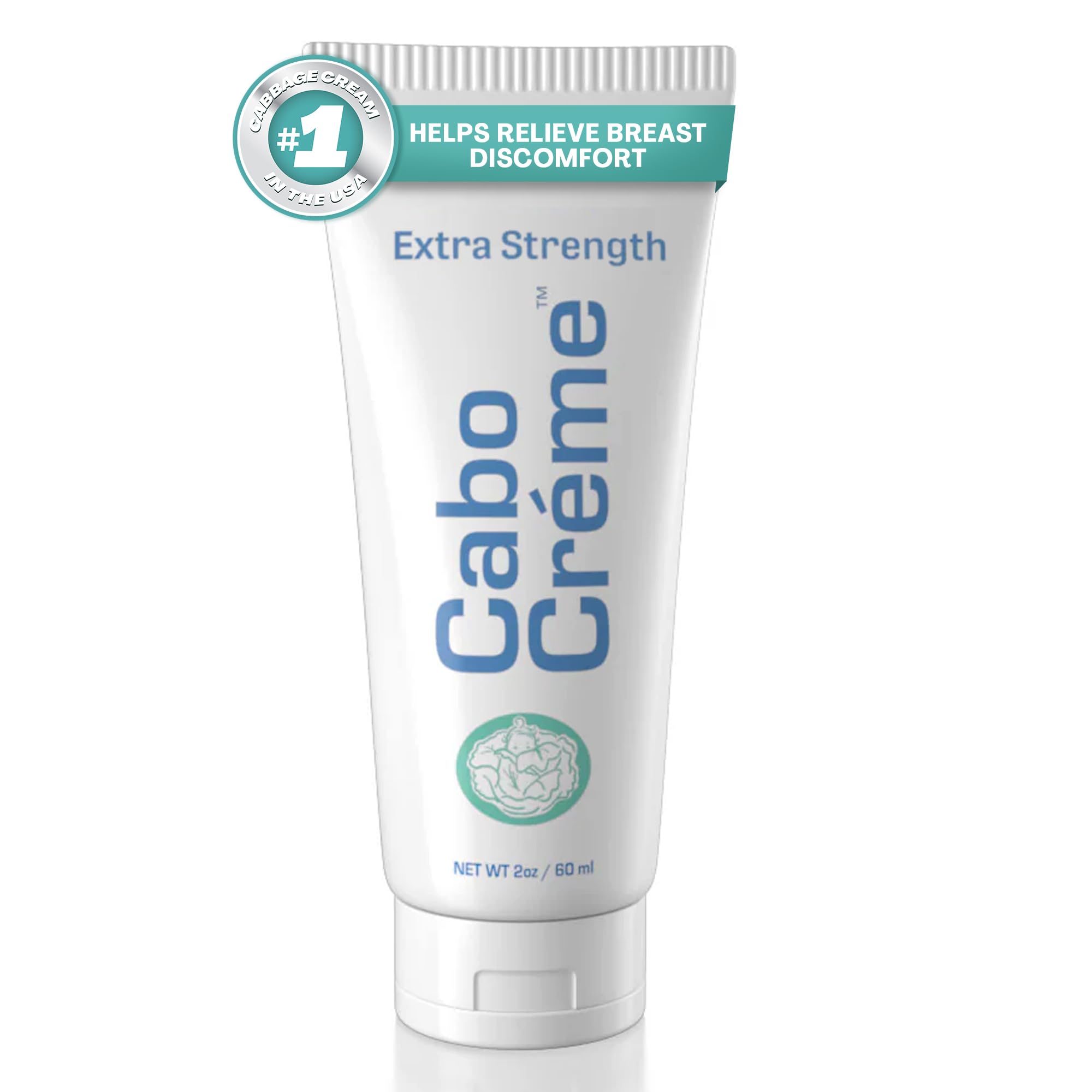 CaboCréme front tube 2 oz showing label and compact design for easy use