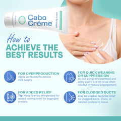 CaboCréme tube in hand demonstrating 2 oz portable size and travel convenience
