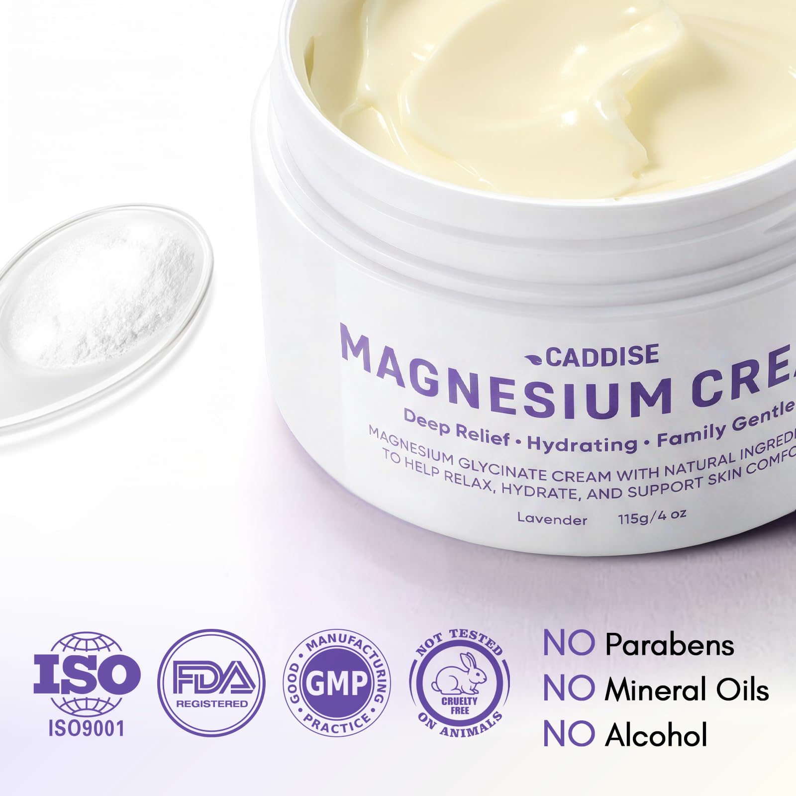 CADDISE size shown in hand demonstrating travel-friendly 4 fl oz benefit