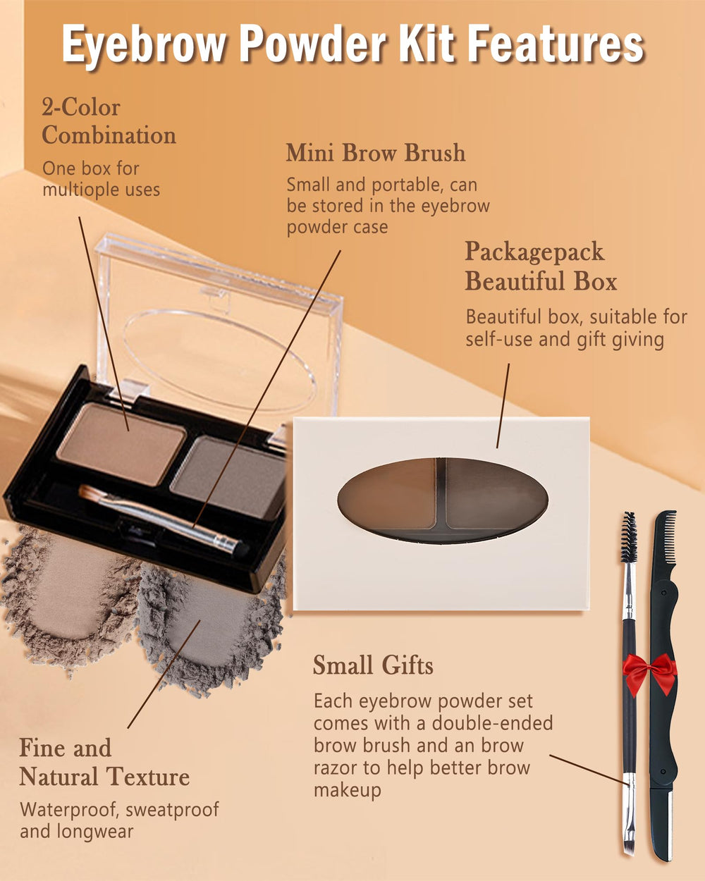Caedelfly application demo on model illustrating defined natural brow results