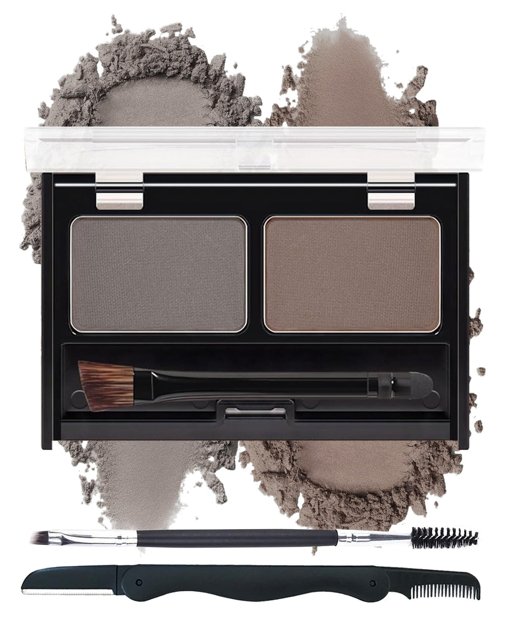Caedelfly front compact palette showing sleek case and travel-friendly size benefit