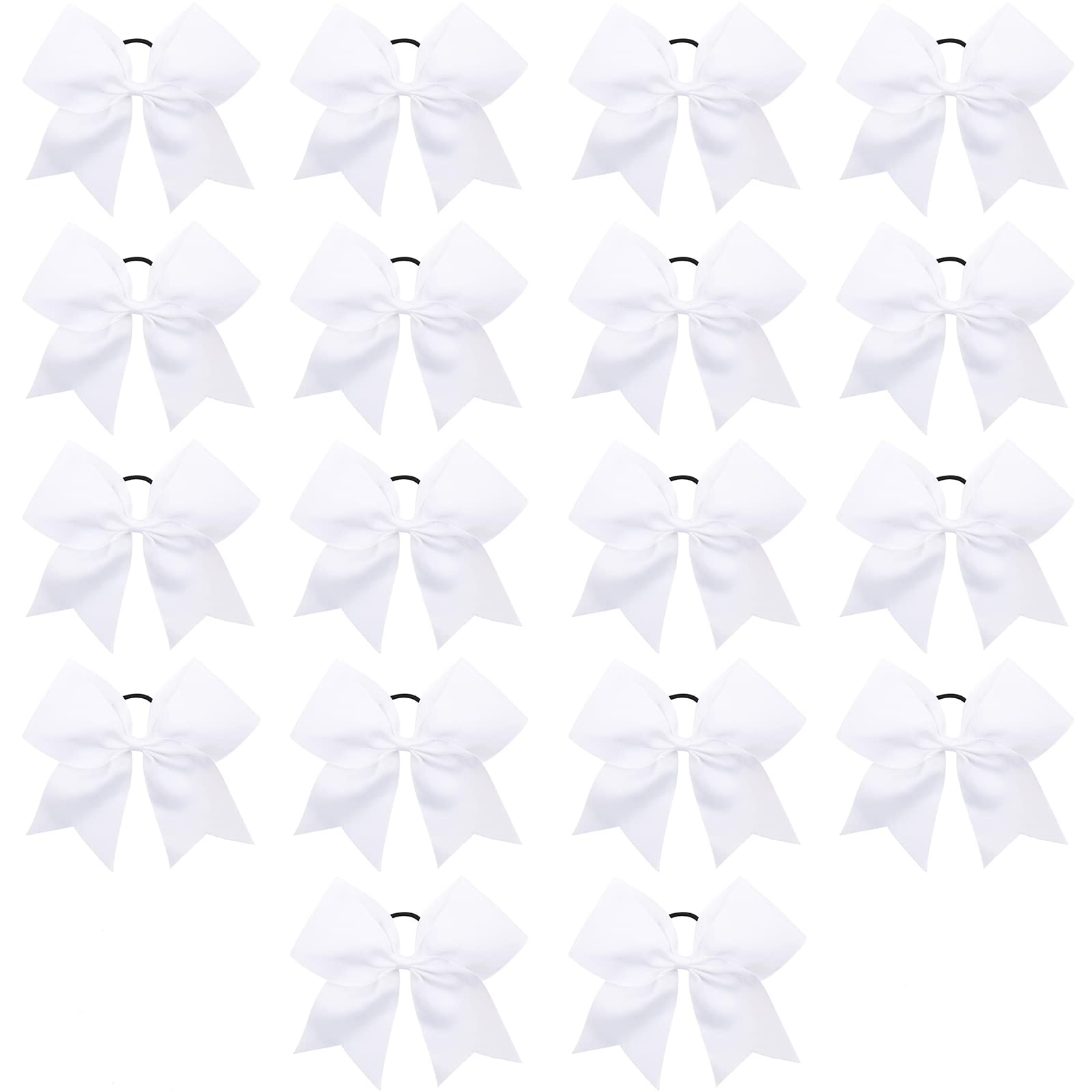 Caenagrion front packaging showing 18 white cheer bows, easy team outfitting