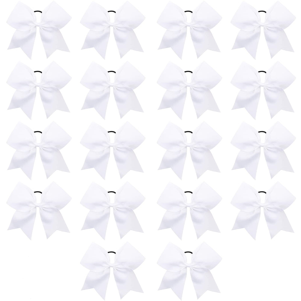 Caenagrion front packaging showing 18 white cheer bows, easy team outfitting