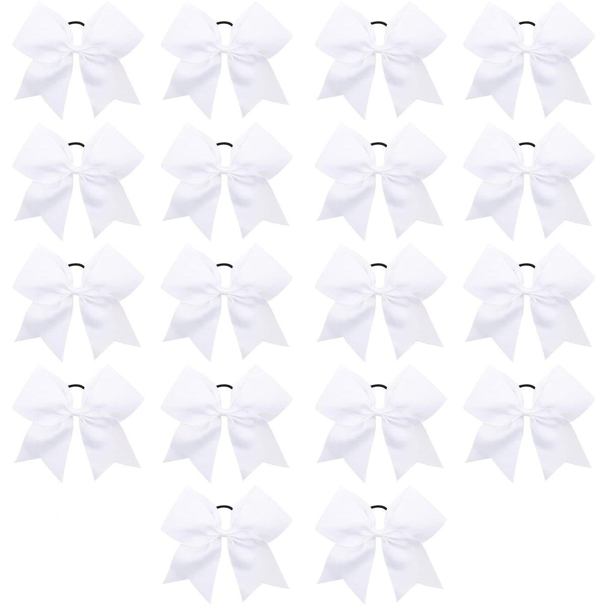 Caenagrion front packaging showing 18 white cheer bows, easy team outfitting