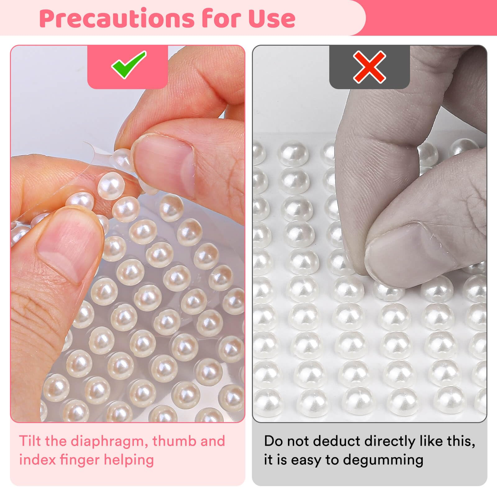 Caffox pearls placed on hair temple demonstrating quick styling benefit