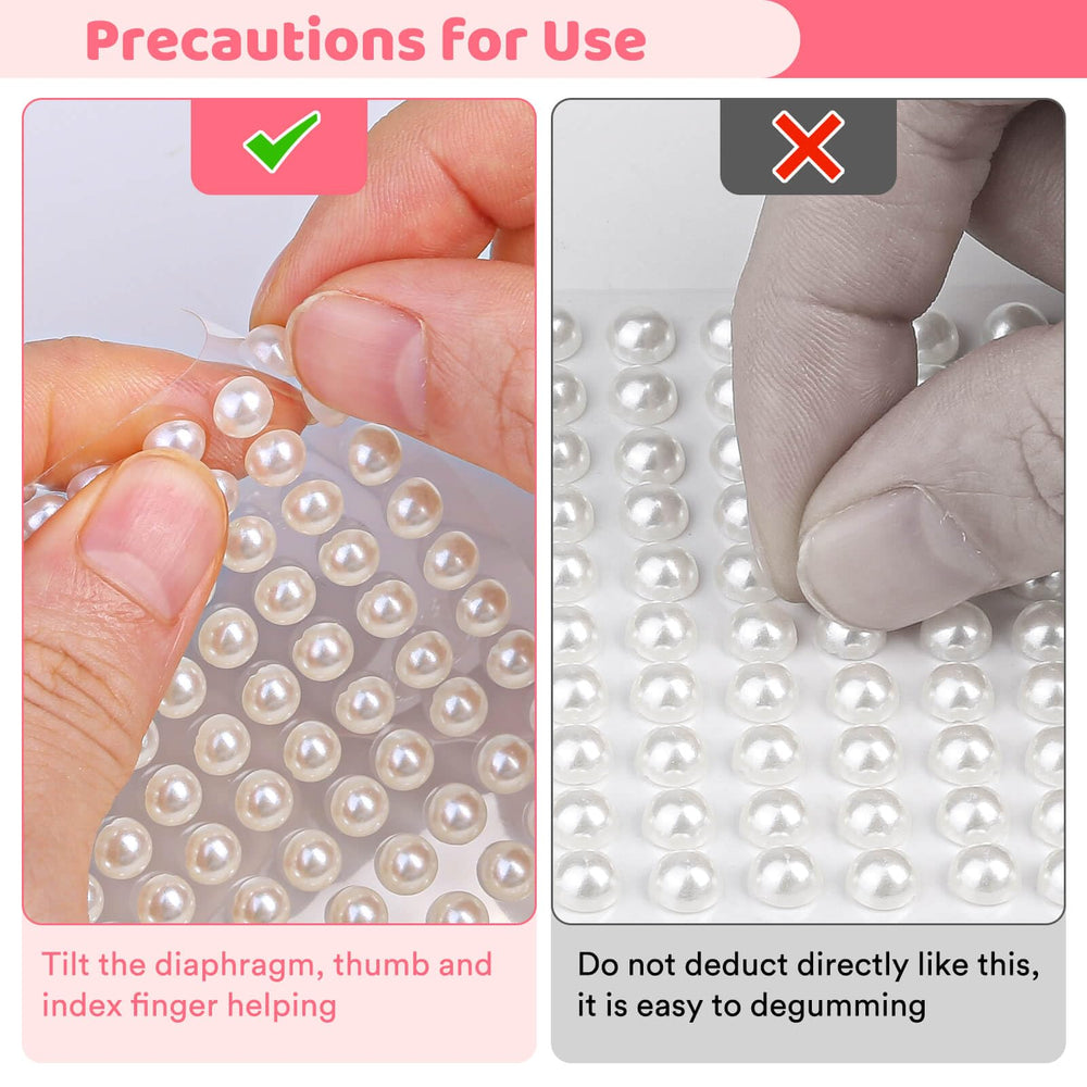 Caffox pearls placed on hair temple demonstrating quick styling benefit