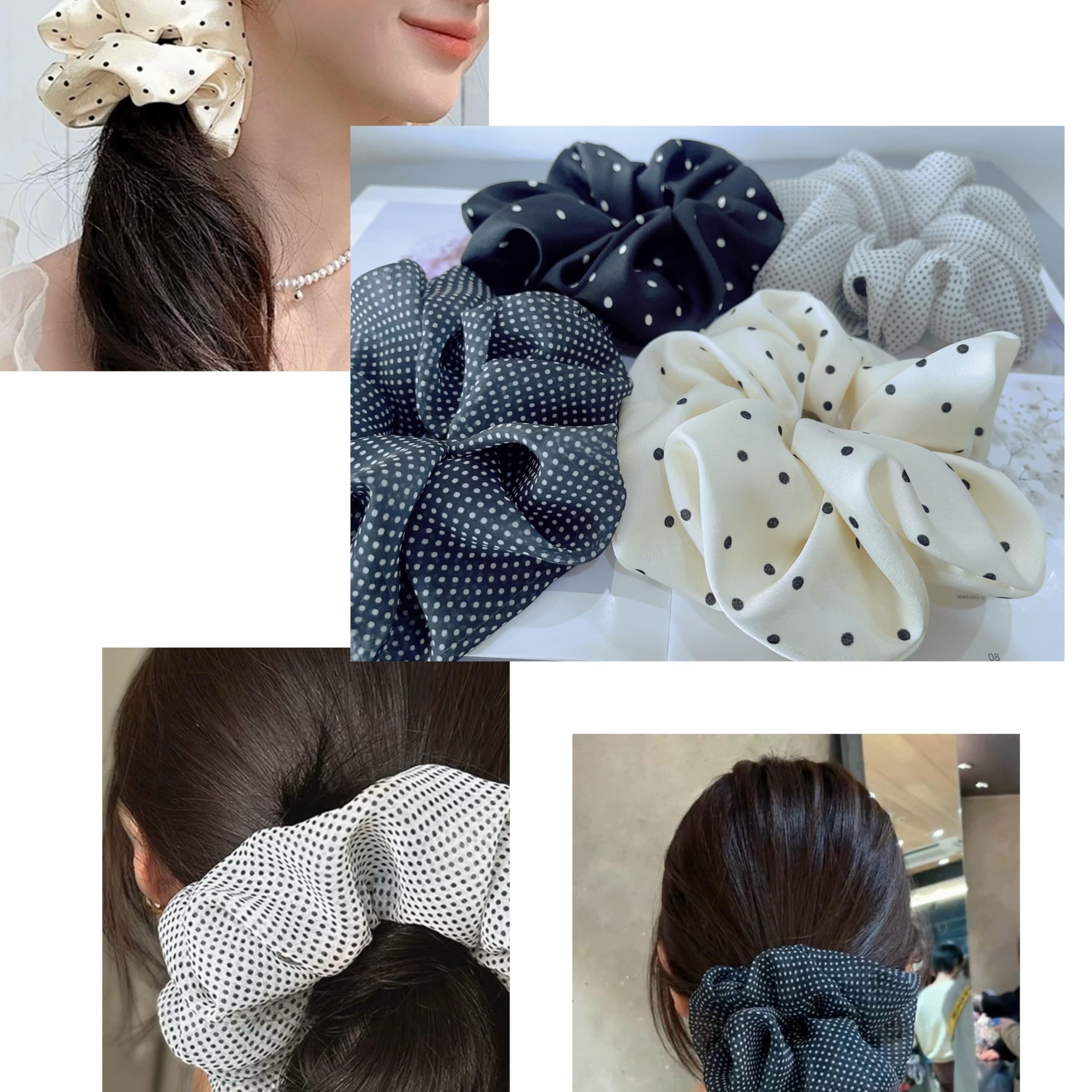 CAFUDEYE lifestyle shot of woman wearing scrunchie to enhance outfit