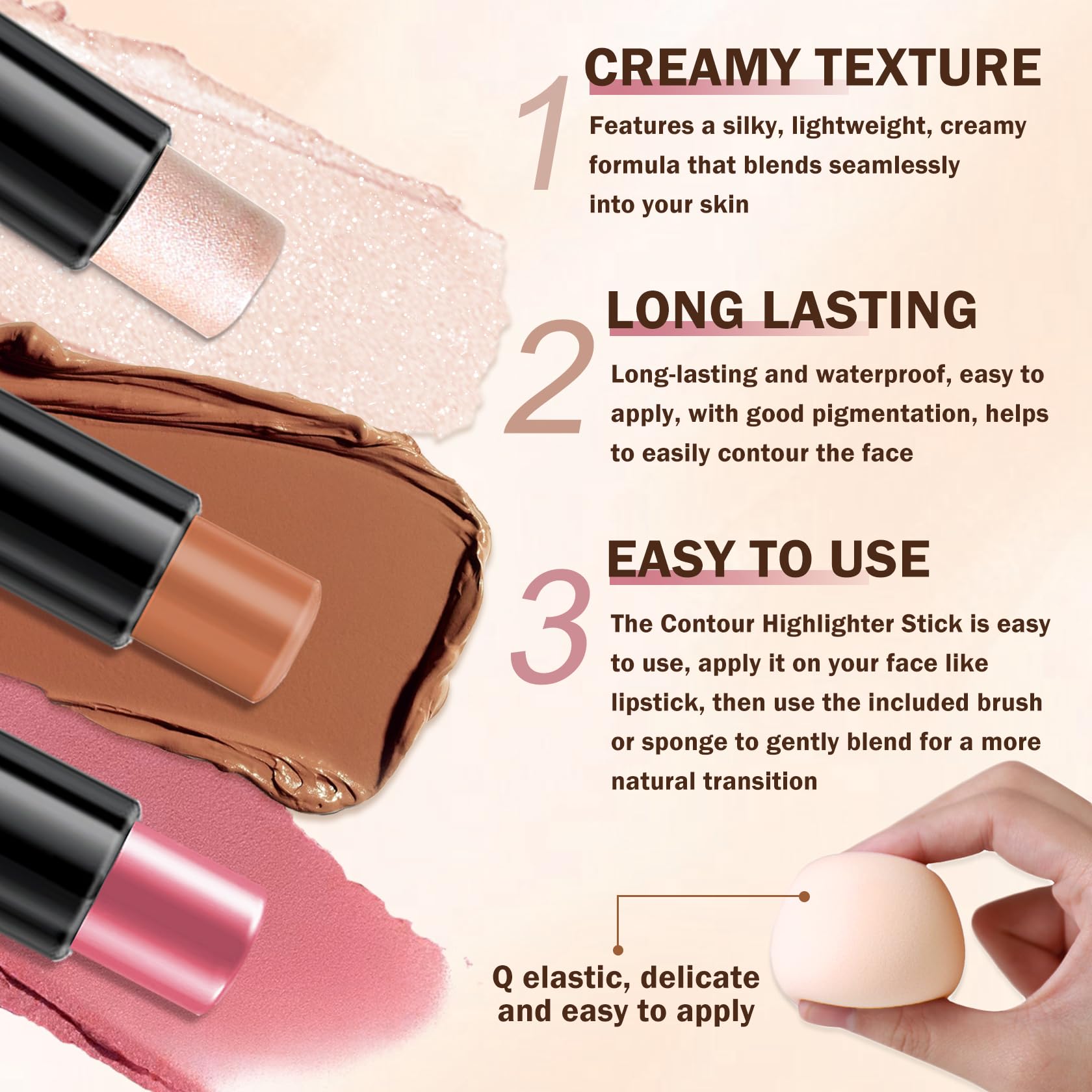 CAHIUYOA application on cheek showing natural contour and highlight blending
