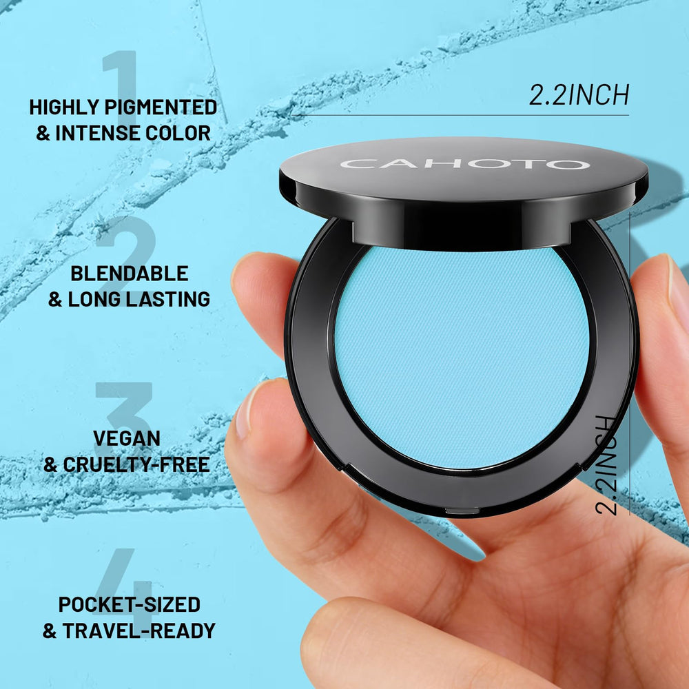 CAHOTO close-up of powder texture showing fine-milled smooth finish benefit: easy blending