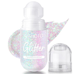 CAHOTO roll-on front packaging showing tube and roller for precise shimmer