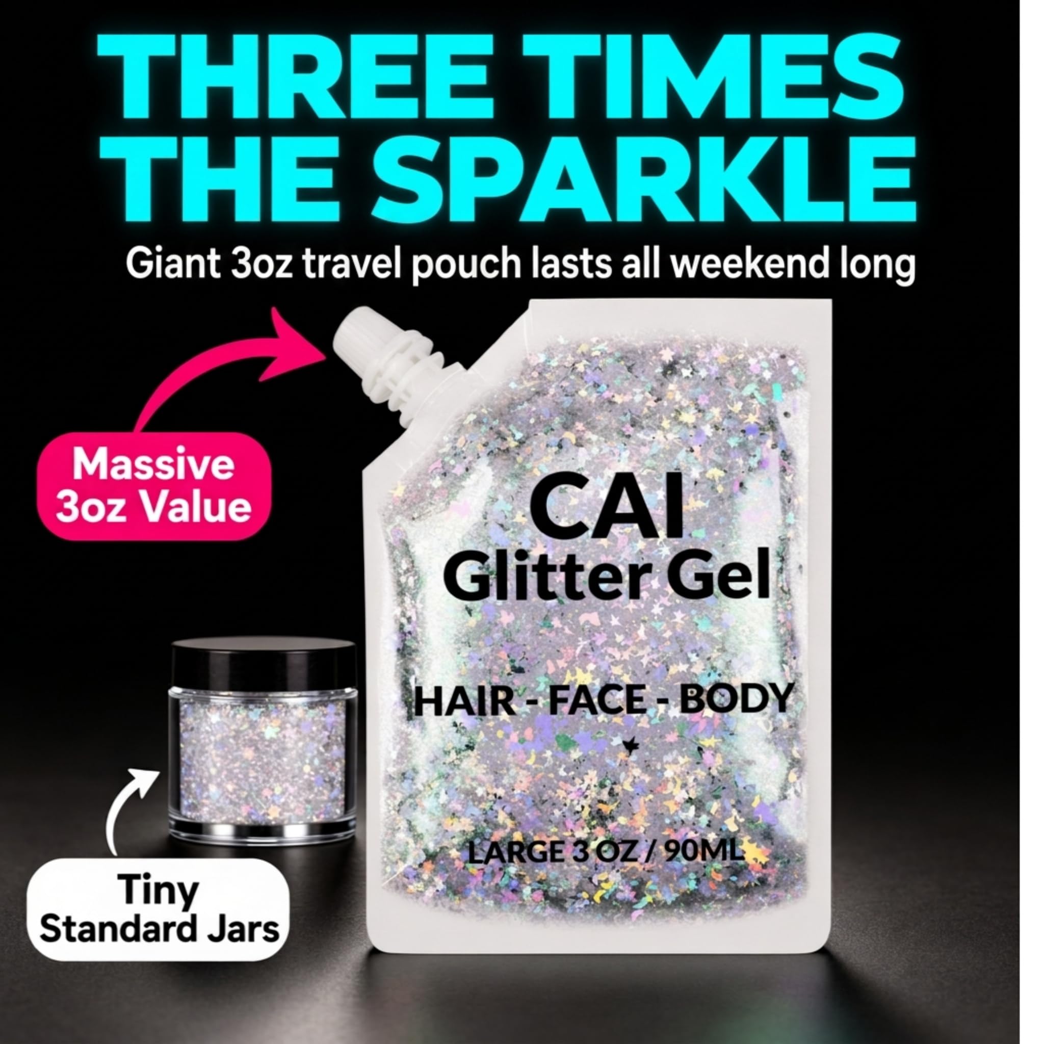 CAI BEAUTY NYC child at party wearing glitter safely for family-friendly celebrations