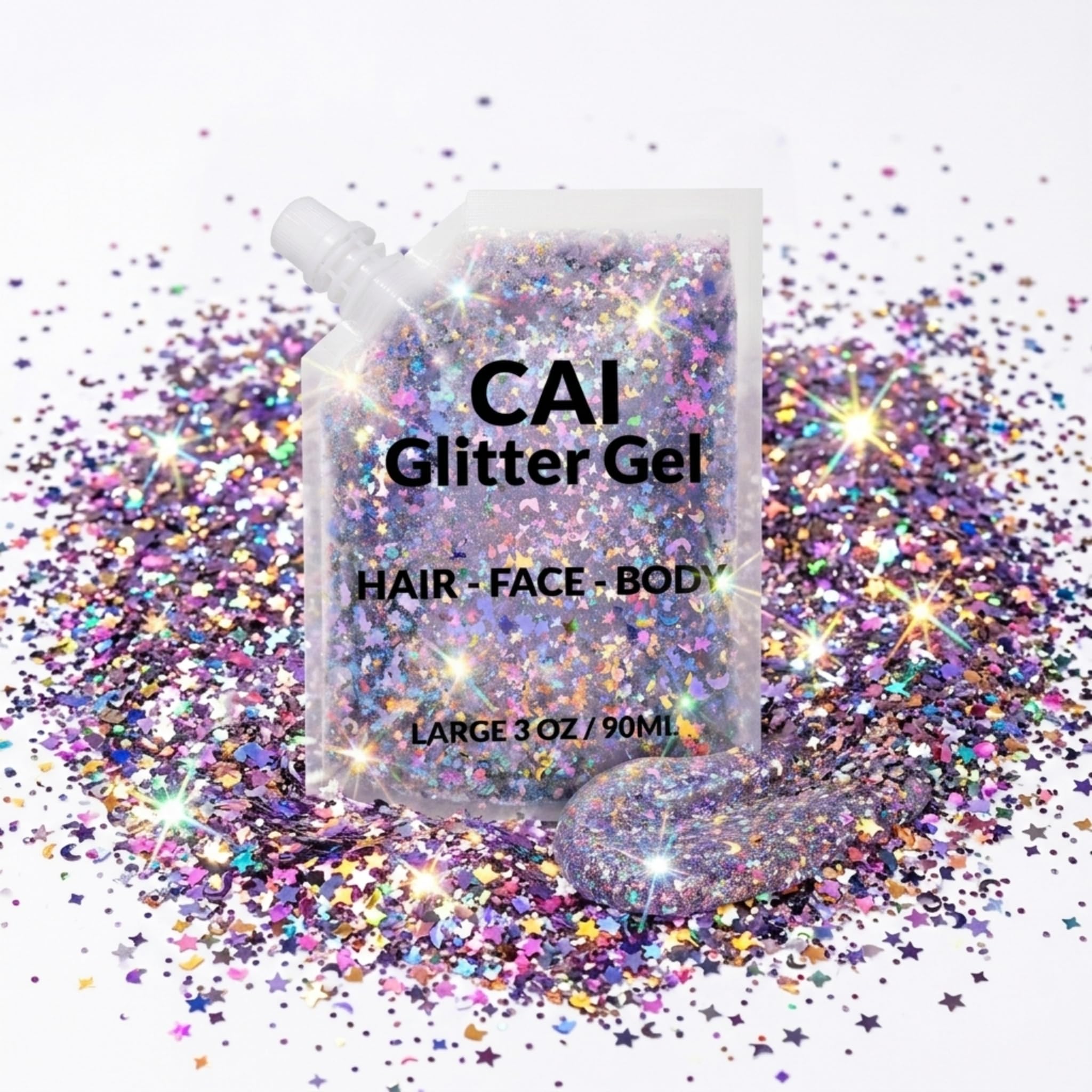 CAI BEAUTY NYC open cap close-up showing gel texture and easy-control application