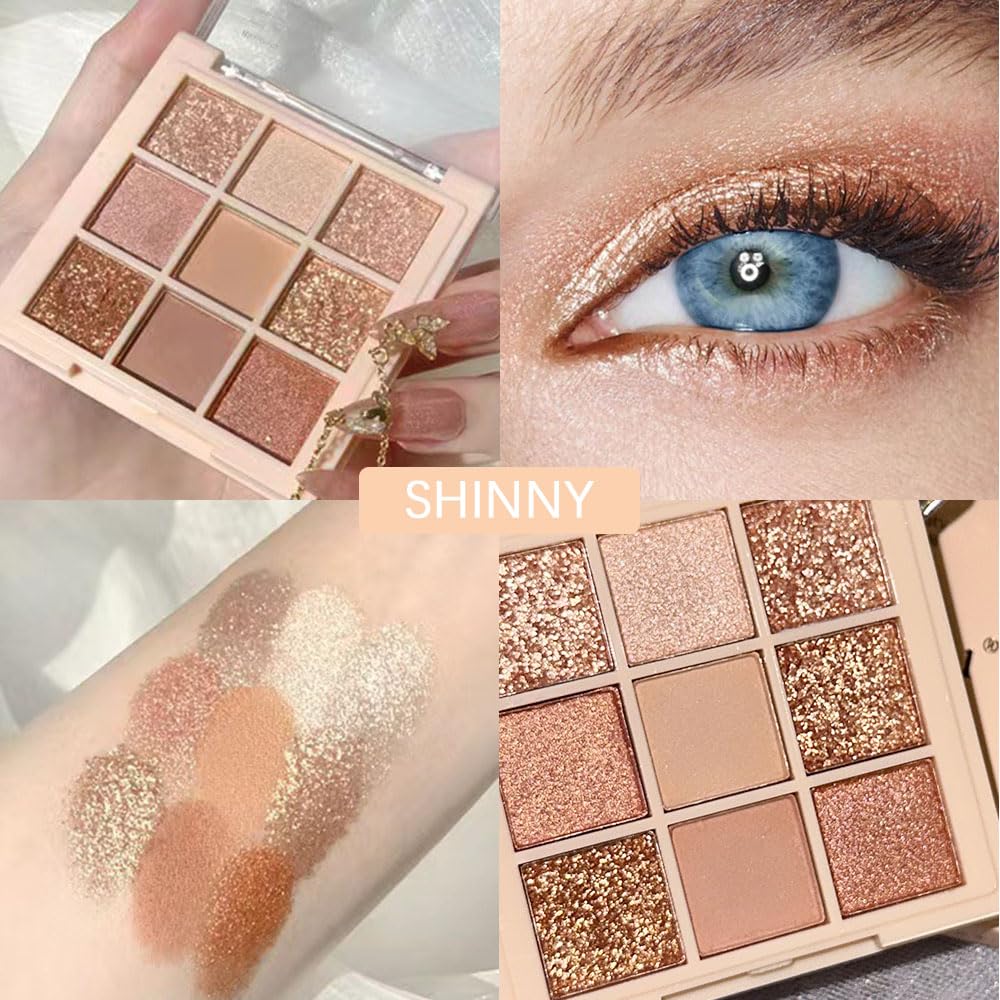 CAKAILA brush applying shimmer on lid for buildable, crease-resistant color