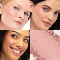 CAKAILA before and after cheeks demonstrating natural matte brightening effect