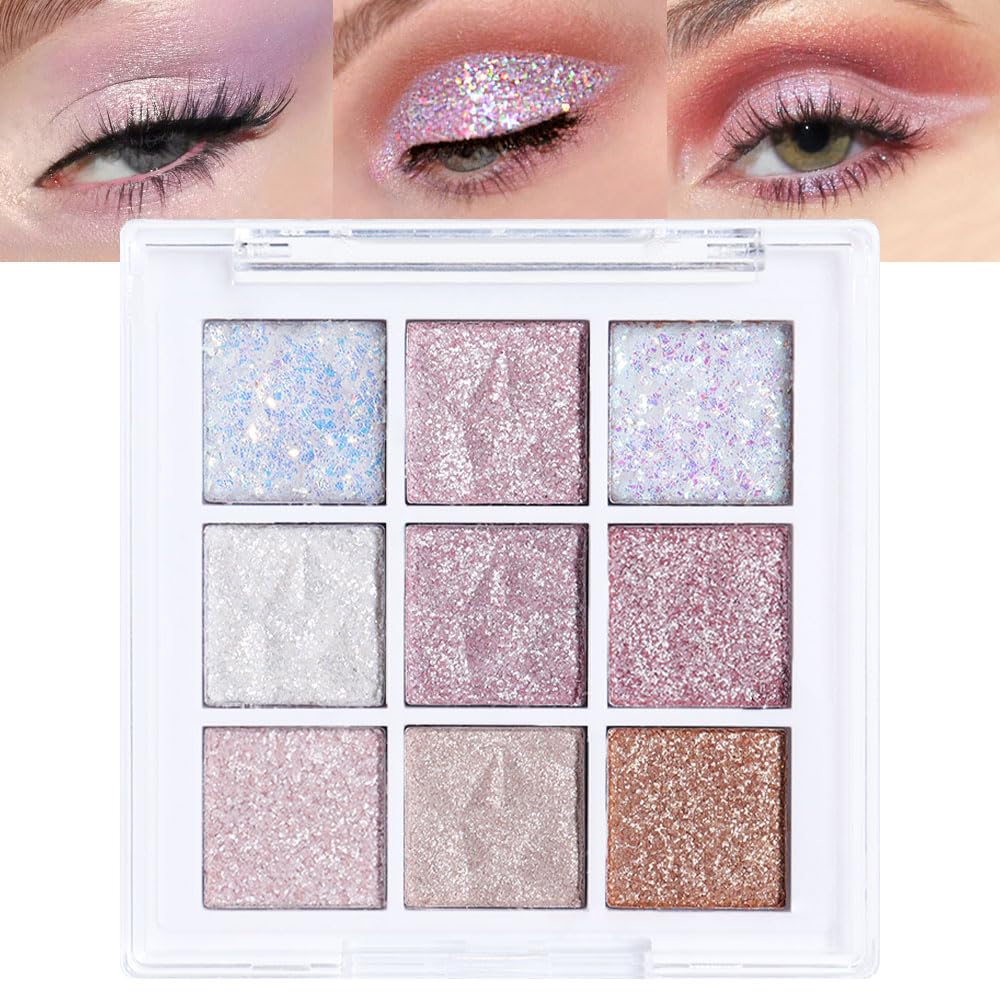 CAKAILA front packaging showing nine pastel and glitter shades for versatile looks