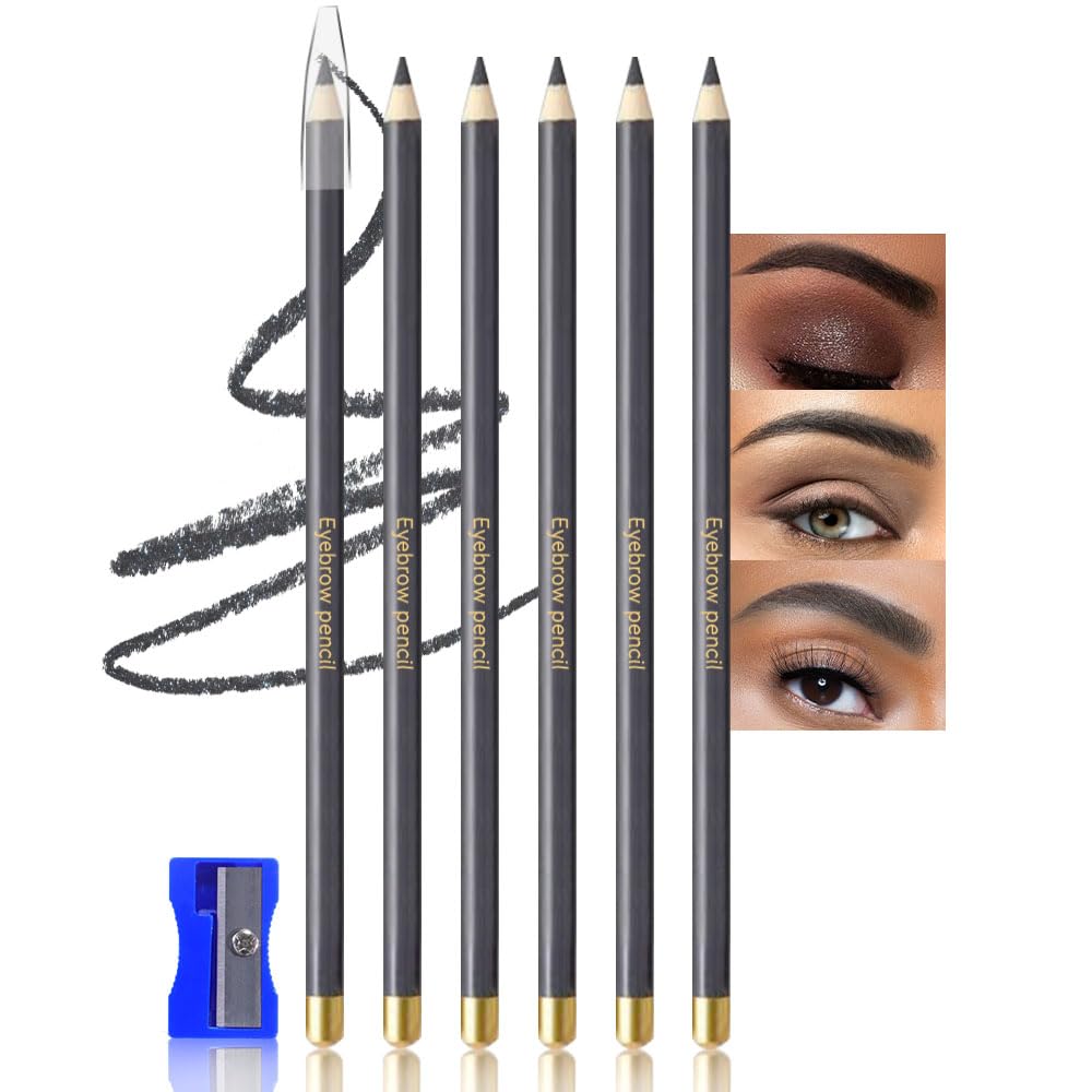 CAKAILA front packaging showing six grey eyebrow pencils and sharpener helpful for selection